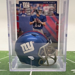 New York Giants NFL Players Mini Helmet Shadowbox w/ card