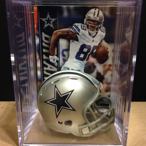 Dallas Cowboys NFL Players Mini Helmet Shadowbox w/ card Dez Bryant