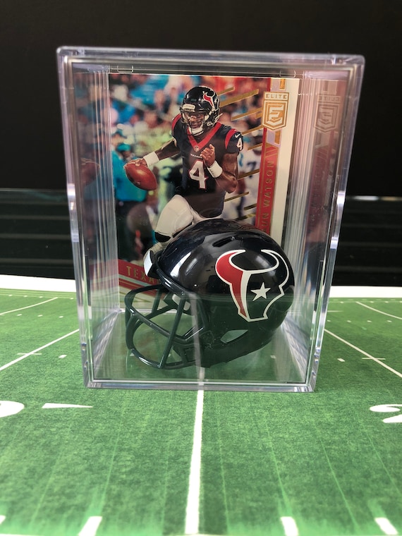 Houston Texans Deshaun Watson Mini Helmet Shadowbox W/ Card