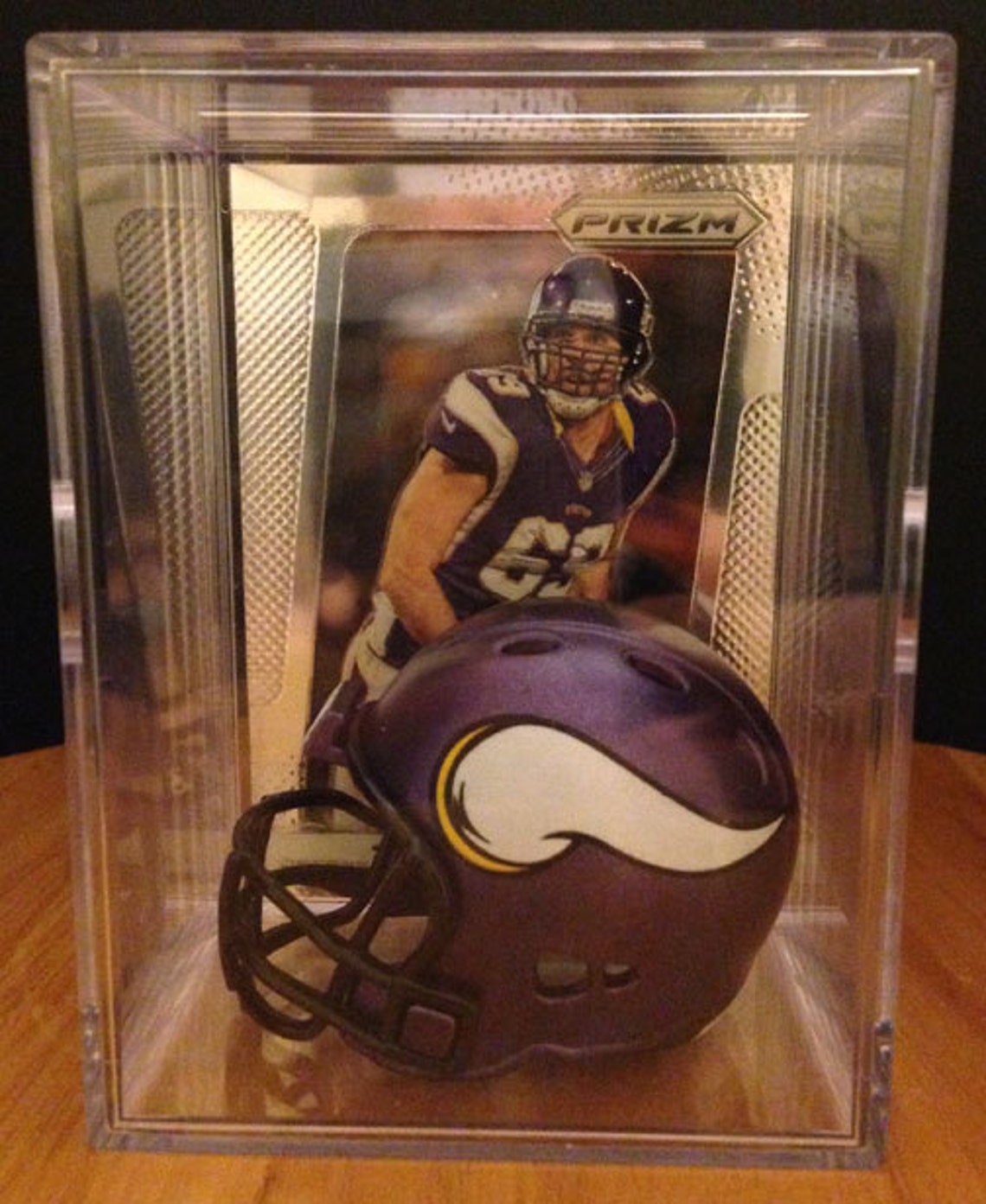 Minnesota Vikings NFL Players Mini Helmet Shadowbox W/ Card Etsy