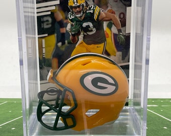 Green Bay Packers Allen Lazard Mini Helm Shadowbox mit Karte