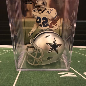 Dallas Cowboys NFL Players Mini Helmet Shadowbox w/ card Emmitt Smith