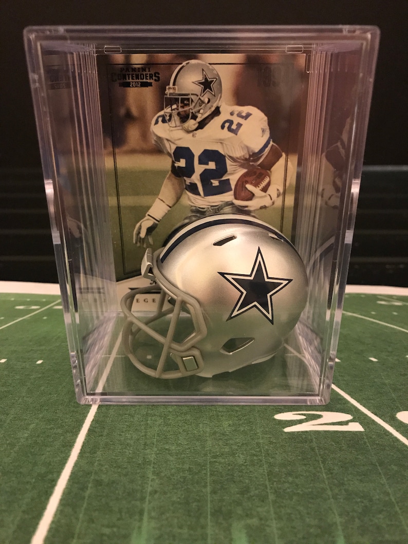 Dallas Cowboys NFL Players Mini Helmet Shadowbox w/ card Emmitt Smith