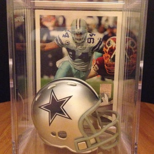 Dallas Cowboys NFL Players Mini Helmet Shadowbox w/ card DeMarcus Ware