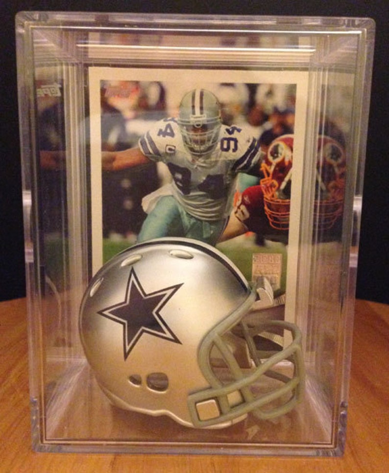 Dallas Cowboys NFL Players Mini Helmet Shadowbox w/ card DeMarcus Ware