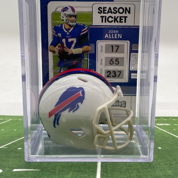 Buffalo Bills NFL Players Mini Helmet Shadowbox w/ card