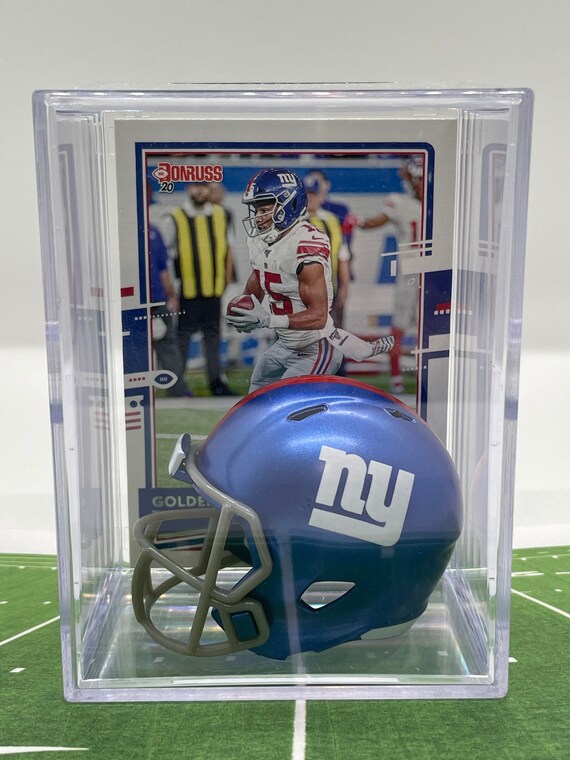New York Giants Golden Tate III Mini Revolution Helmet Shadowbox W