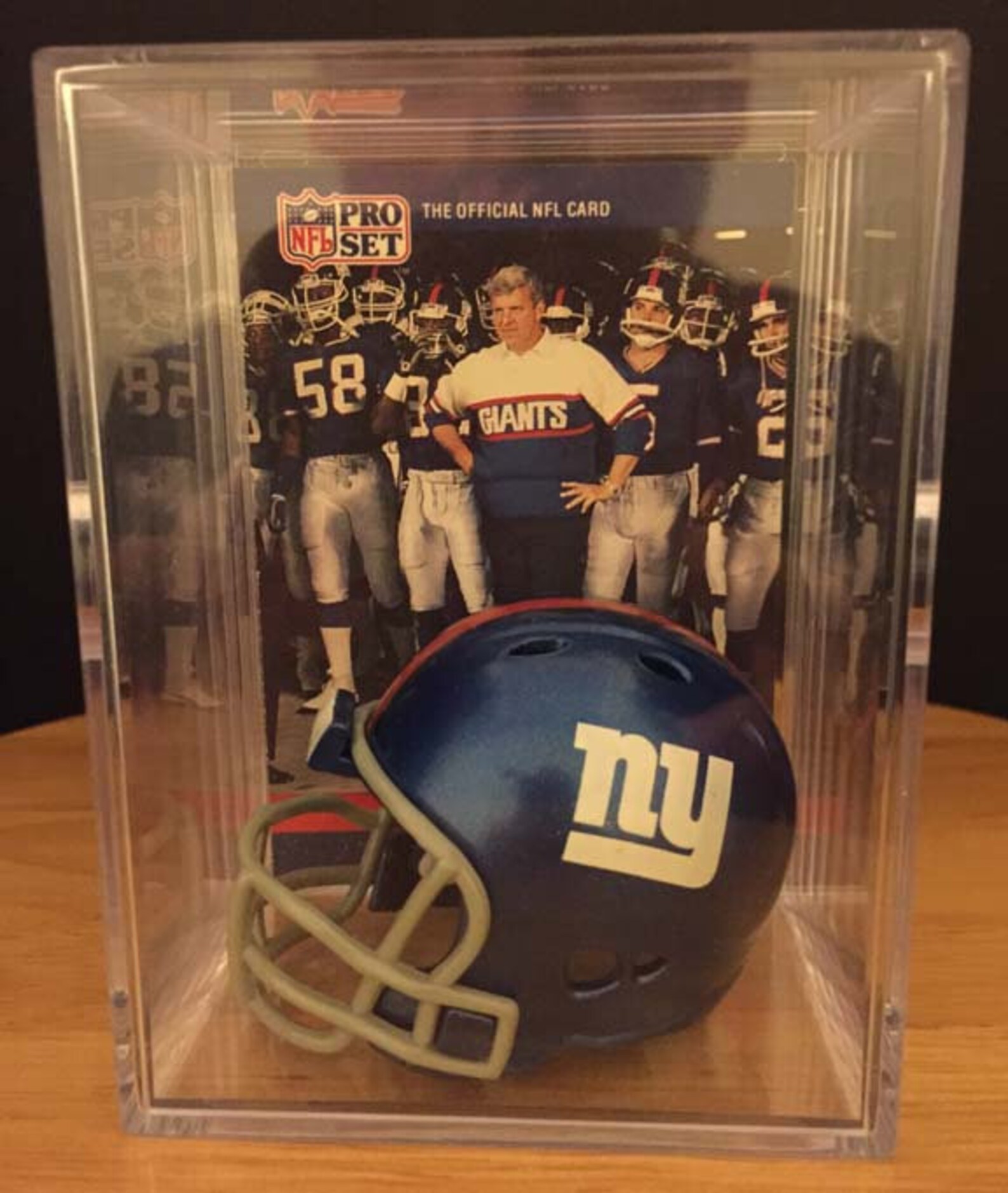 New York Giants NFL Players Mini Helmet Shadowbox W/ Card Etsy