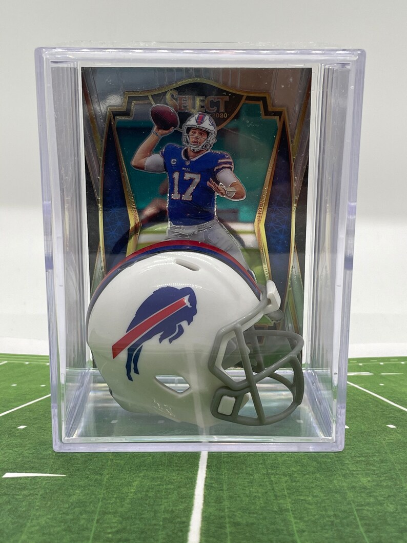 Buffalo Bills Josh Allen Mini Helmet Shadowbox w/ card Etsy