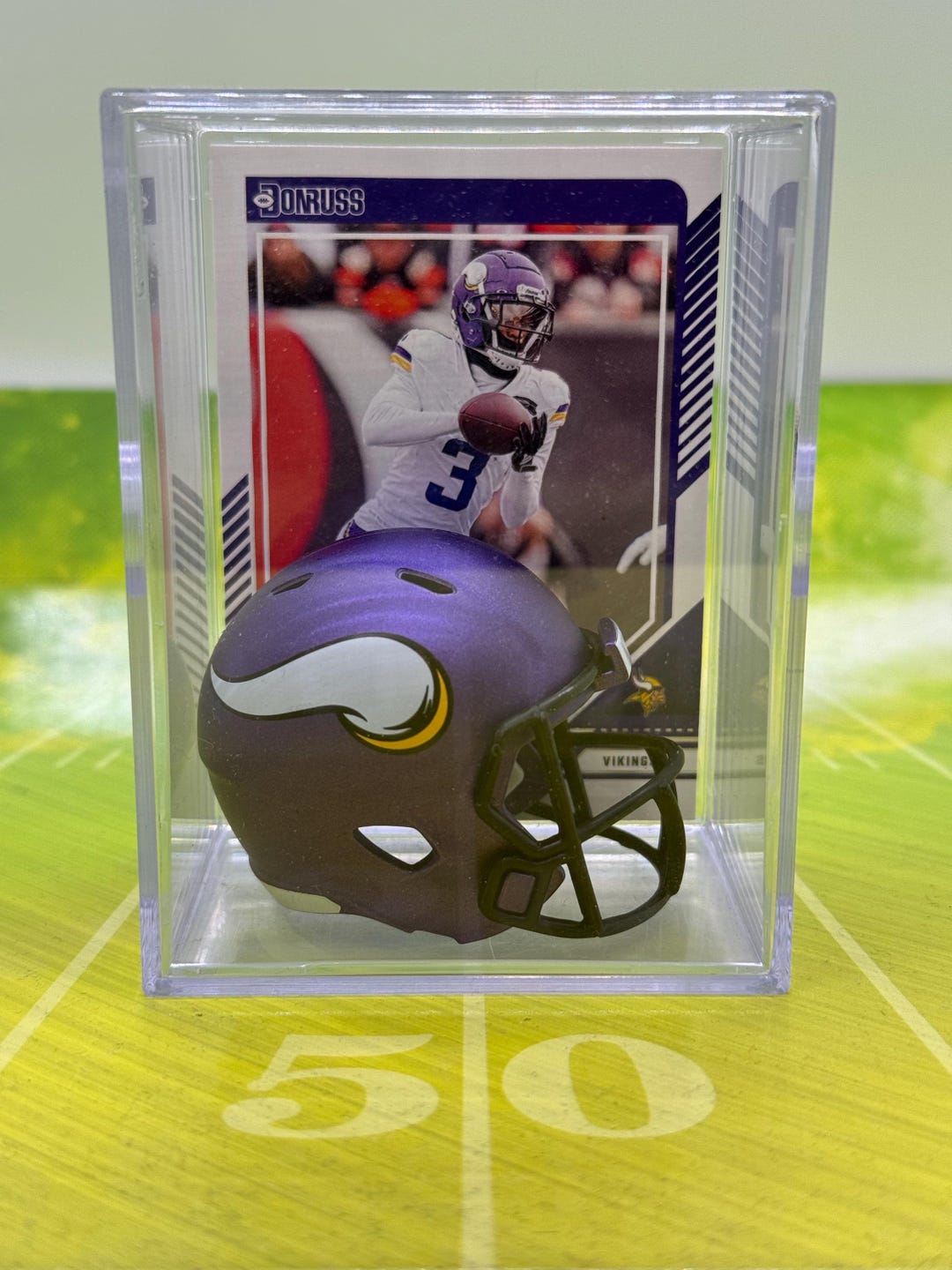 Minnesota Vikings NFL Players Mini Helmet Shadowbox W/ Card - Etsy