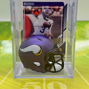Minnesota Vikings NFL Players Mini Helm Shadowbox mit Karte