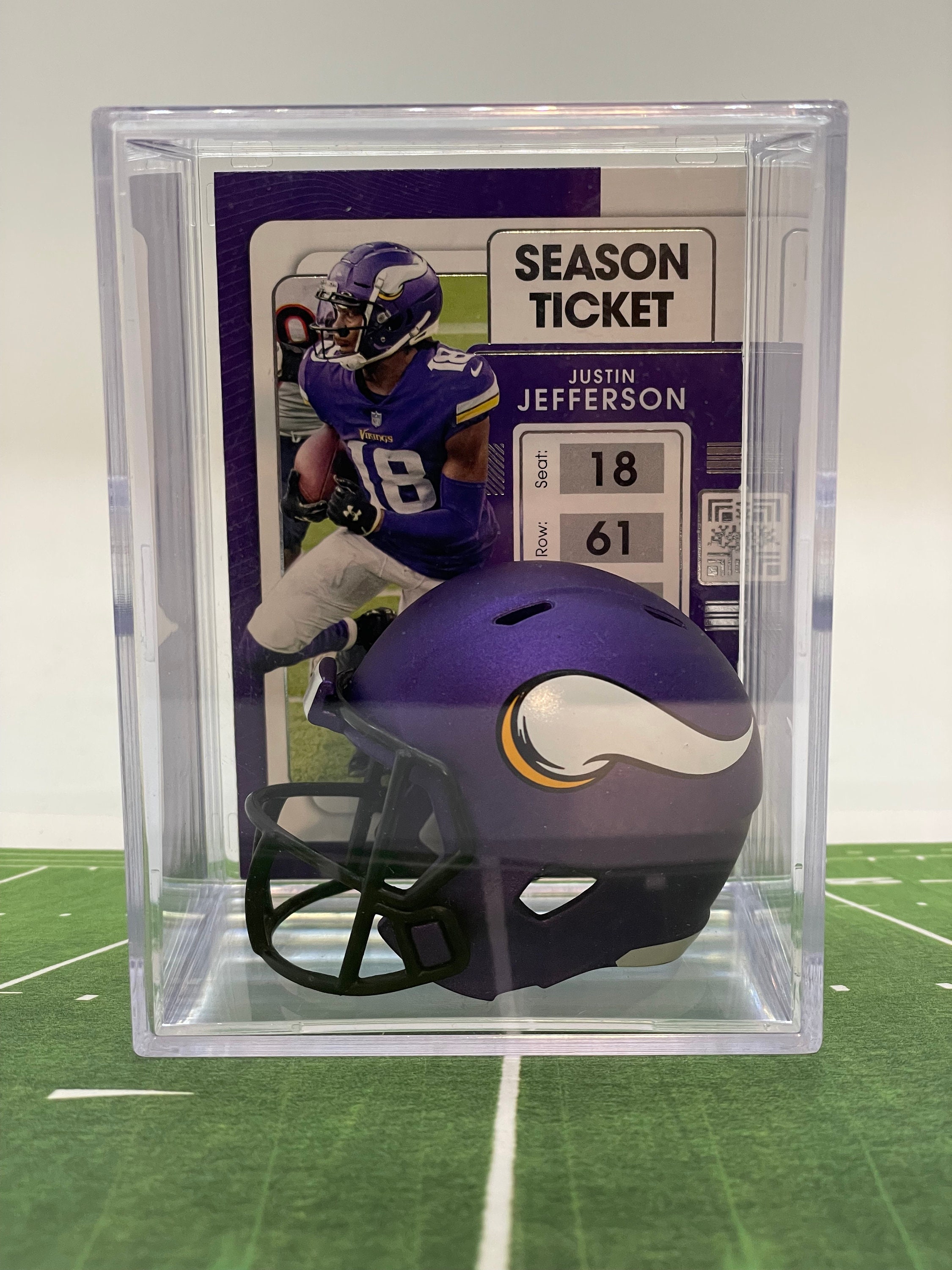Minnesota Vikings NFL Players Mini Helmet Shadowbox W/ Card - Etsy