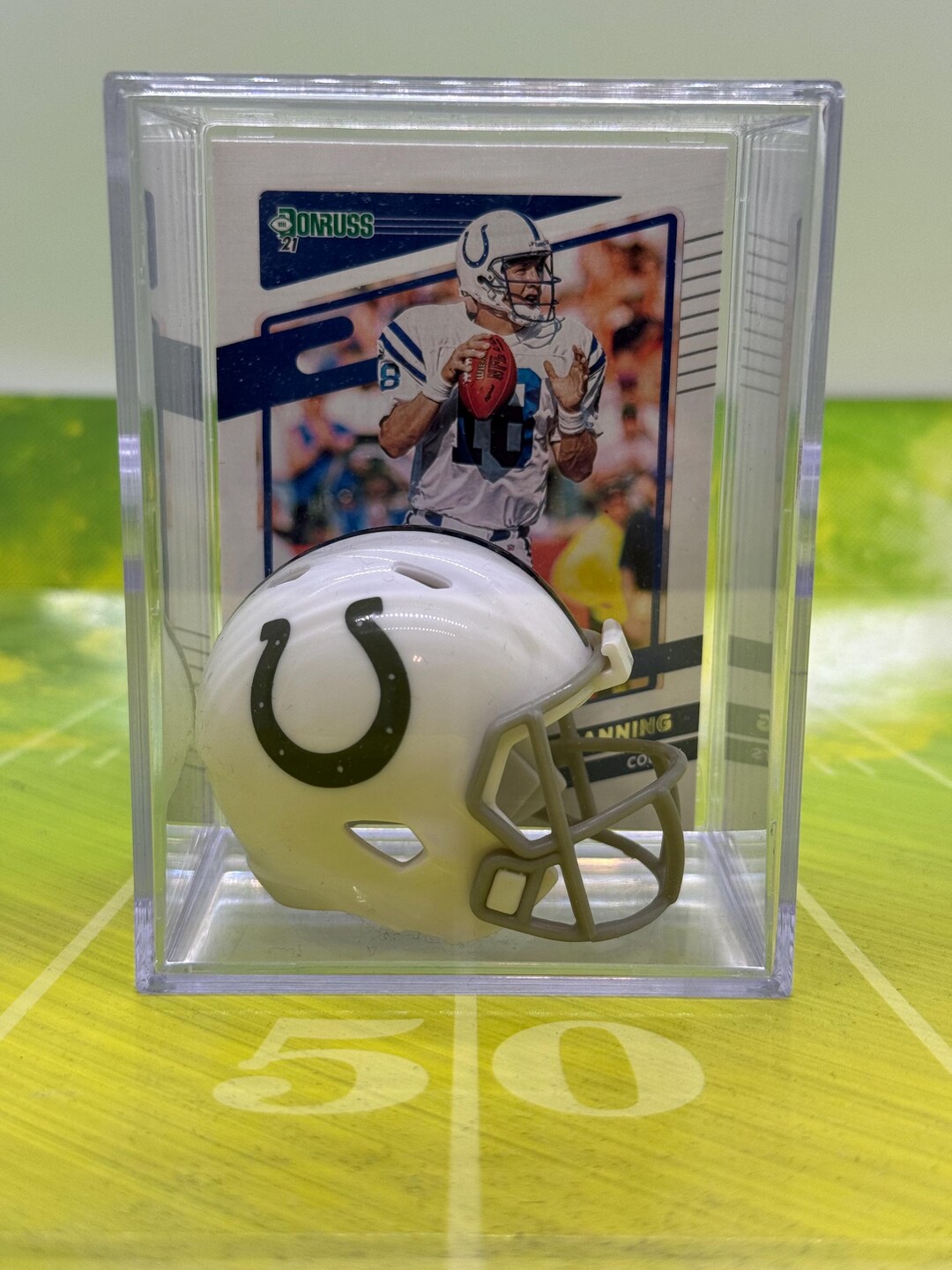 Indianapolis Colts NFL Players Mini Helmet Shadowbox W/ Card - Main Image