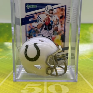Indianapolis Colts NFL Players Mini Helmet Shadowbox w/ card