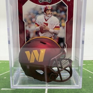 Mini casque Washington Commanders Shadowbox avec carte Joe Theismann