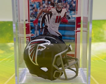 Atlanta Falcons Julio Jones Mini Helmet Shadowbox w/ card
