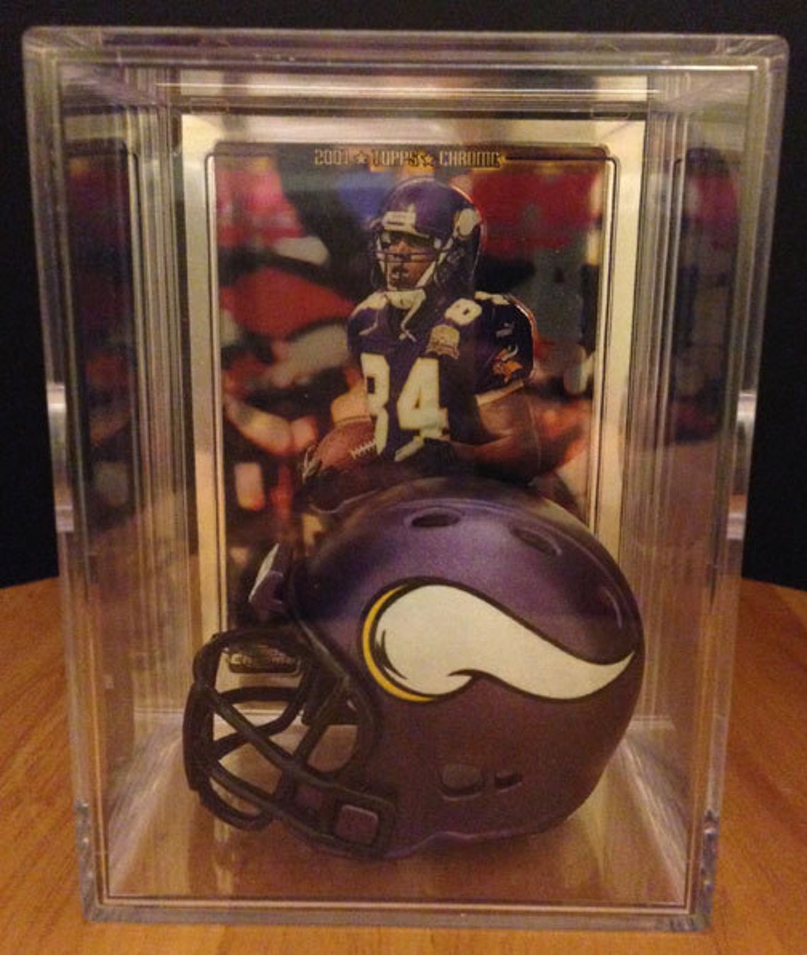 Minnesota Vikings NFL Players Mini Helmet Shadowbox W/ Card Etsy