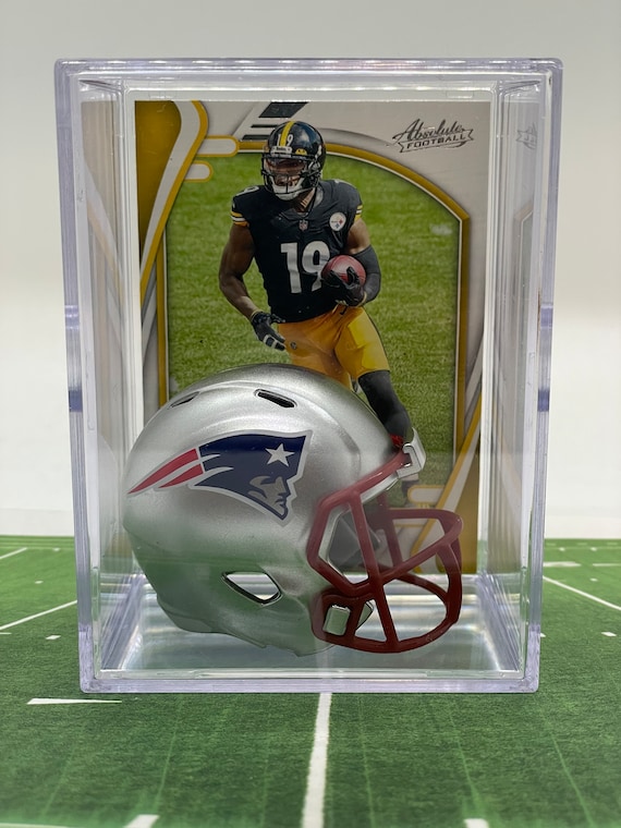 New England Patriots Juju Smith-schuster Mini Helmet Shadowbox W