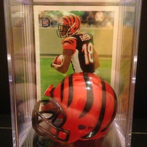 Cincinnati Bengals NFL Players Mini Helmet Shadowbox w / card