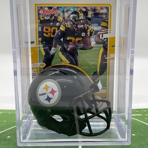 Pittsburgh Steelers Minkah Fitzpatrick Mini Casco Shadowbox w / tarjeta