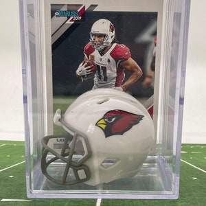 Arizona Cardinals Larry Fitzgerald Mini capacete Shadowbox com cartão
