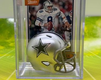 Dallas Cowboys NFL Players mini Helmet Shadowbox w/ card