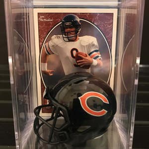 Chicago Bears NFL Capacete Shadowbox com cartão Jim McMahon