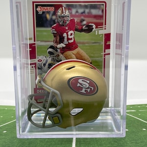 San Francisco 49ers Deebo Samuel Mini Casco Shadowbox w / tarjeta