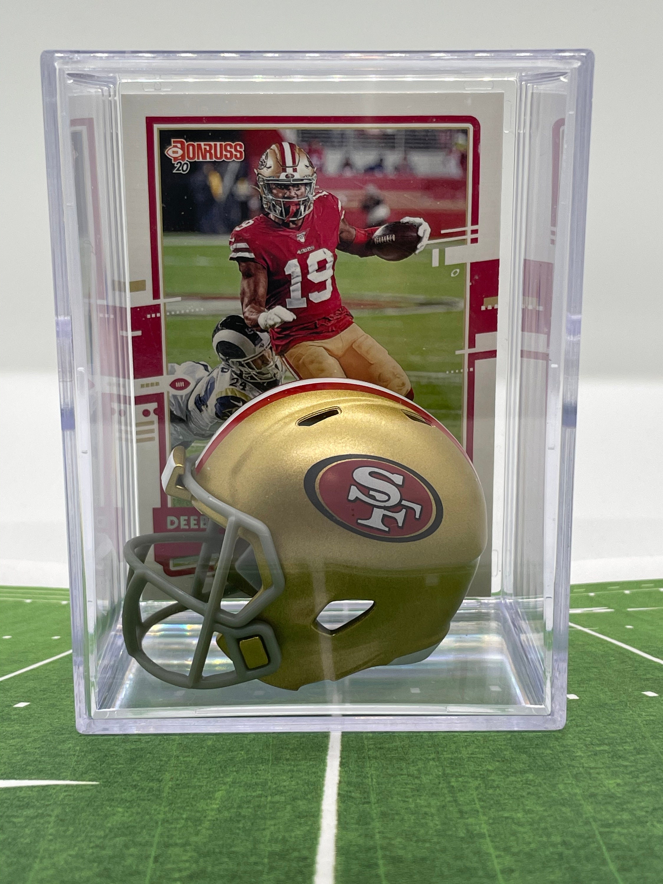 San Francisco 49ers Deebo Samuel Mini Helmet Shadowbox w/ card