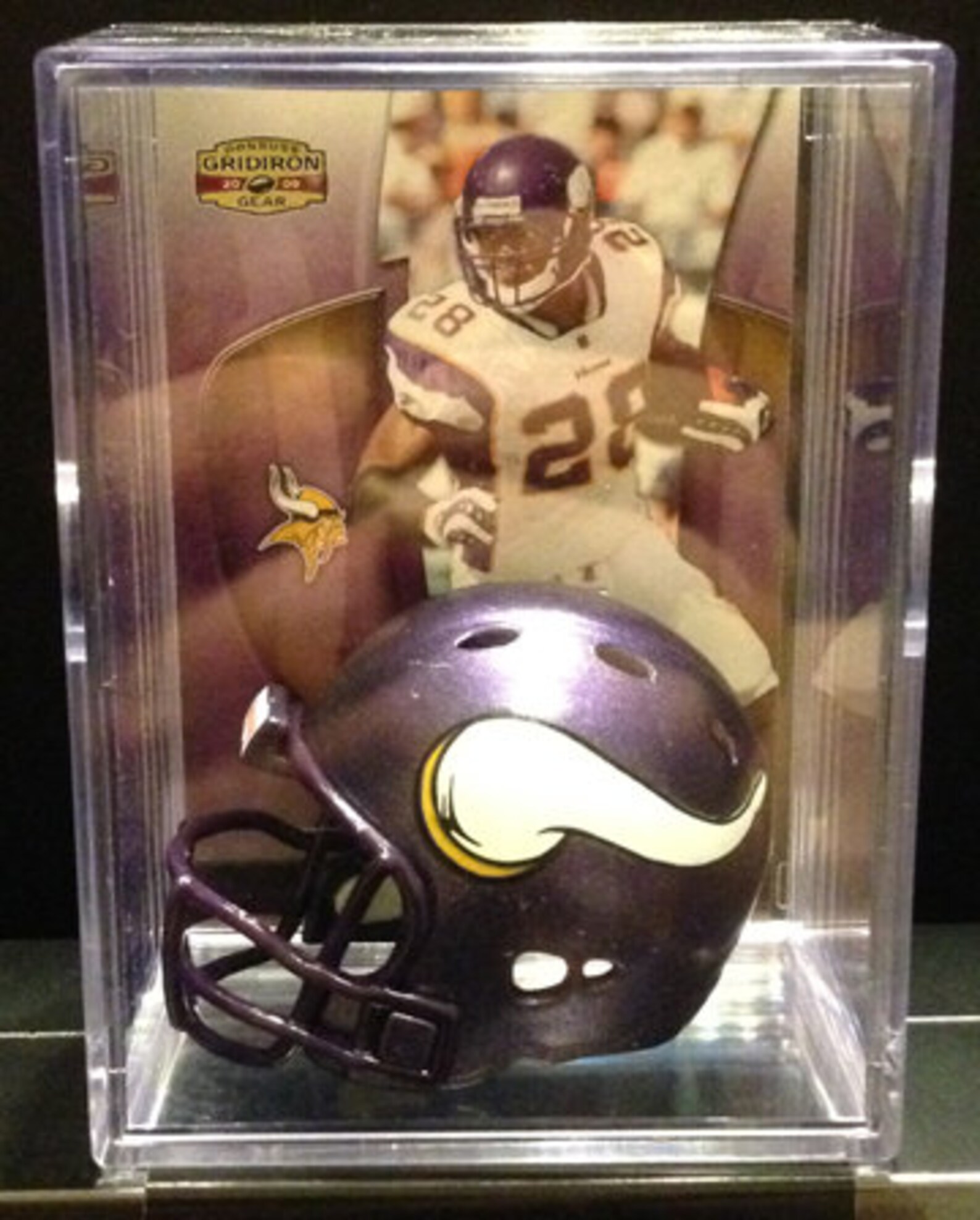 Minnesota Vikings NFL Players Mini Helmet Shadowbox W/ Card Etsy
