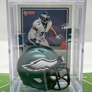 Philadelphia Eagles Jason Peters Mini Helmet Shadowbox w/ card
