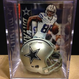 Dallas Cowboys Dez Bryant Mini Helm Shadowbox mit Karte
