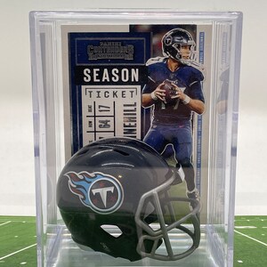 NIEUWE Tennessee Titans Ryan Tannehill Mini Helm Shadowbox w / kaart
