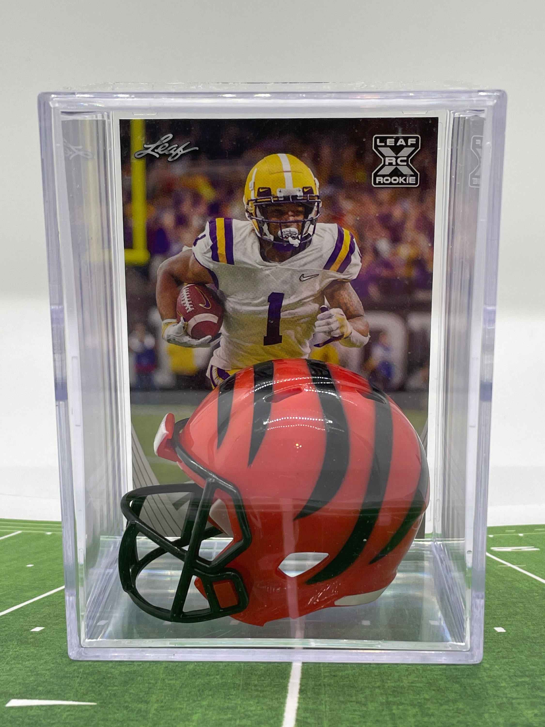 Cincinnati Bengals JaMarr Chase Mini Helmet Shadowbox w/ card Etsy