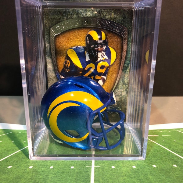 New 2020 Los Angeles Rams Eric Dickerson Mini Helmet Shadowbox w/ card