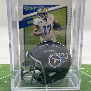 NIEUWE Tennessee Titans Robert Woods Minihelm Shadowbox met kaart