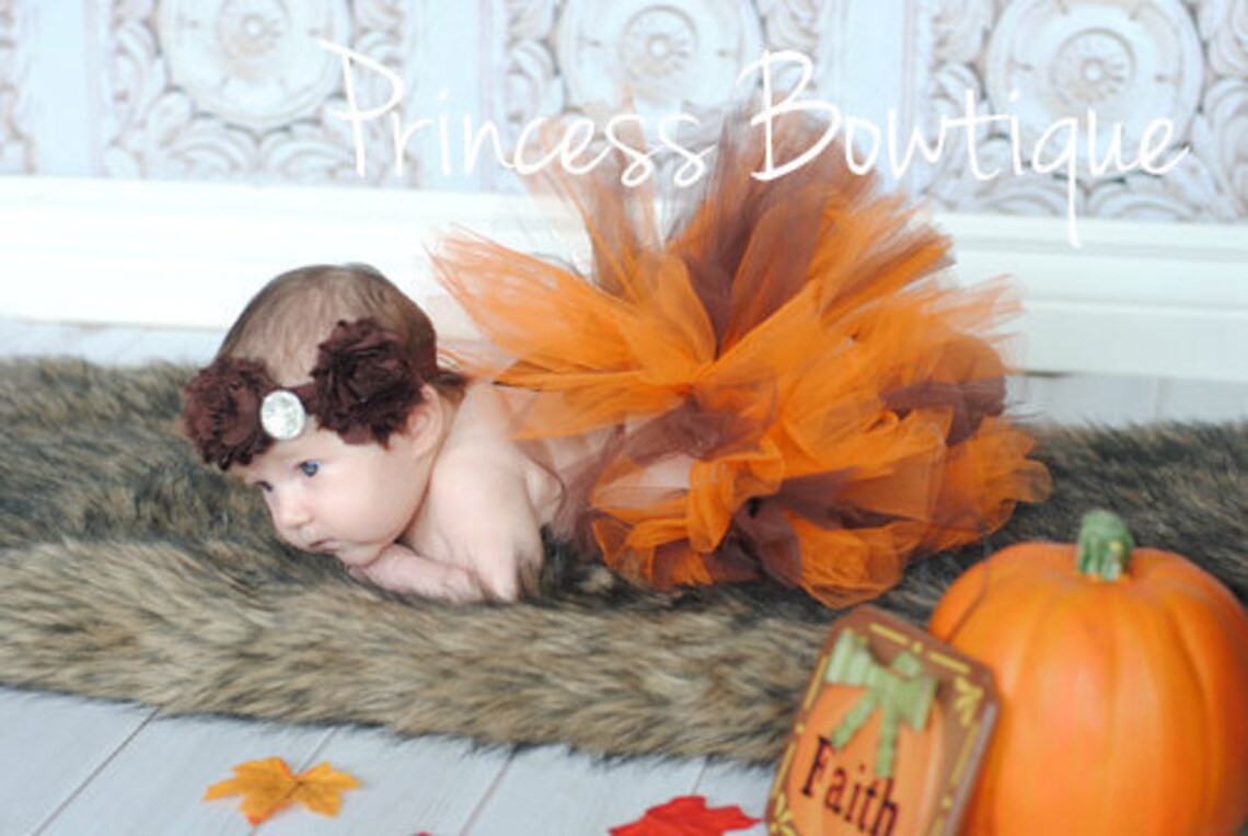 Fall Baby Tutu Set Orange Brown Newborn Toddler tutu and Etsy
