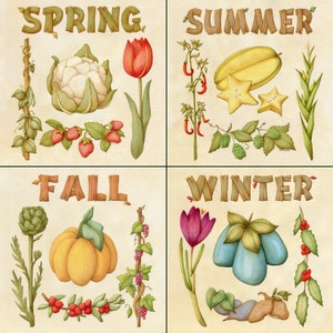 Stardew Valley Set of Four Seasons Crops Spring, Summer, Winter, Fall ...