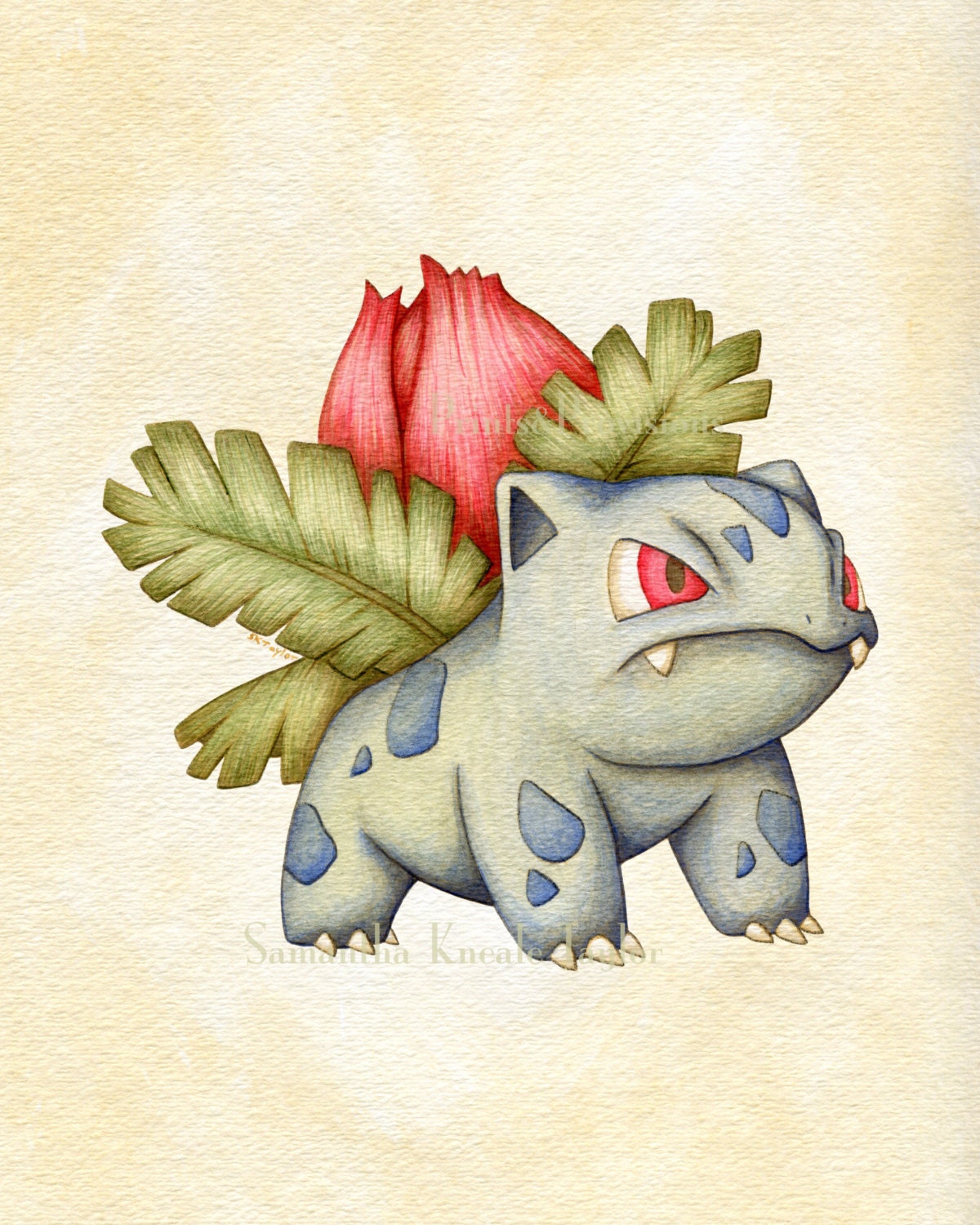Ivysaur Pokémon Watercolor Fine Art Print Giclee Print | Etsy