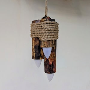 Driftwood Pendant Lamp: Handcrafted Rustic Coastal Lighting