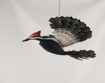 エボシクマゲラ - 高さ13インチ - 手彫りの木製鳥 - Etsy 日本