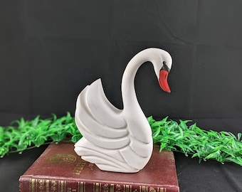 Elegant Swan Figurine, Artistic Swan Sculpture, Handcrafted Sculpture for Home Decor, Handcarved White Swan, 5th Anniversary Gift Idea