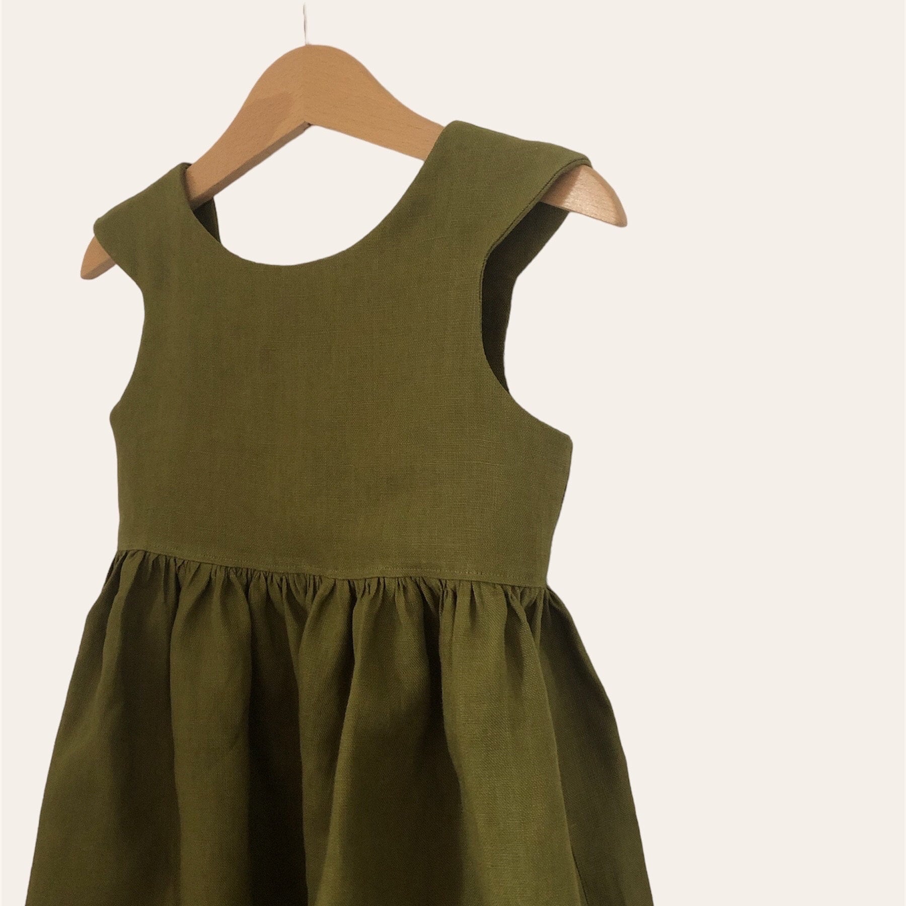olive green infant dress Olive Green Silk & Gold Lehenga Choli main image 1