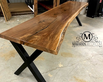Home Bar Table - Live Edge Sofa Table (Behind Couch Table)