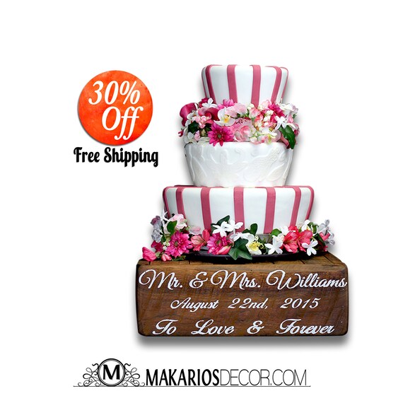 cake stand rustic cake