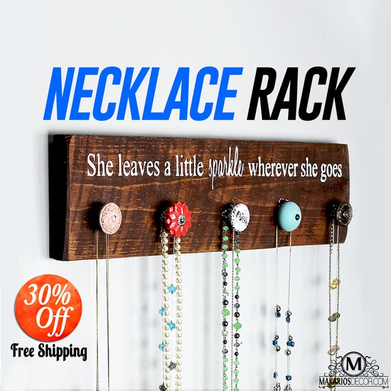 Necklace Holder.necklace Holder Wall.necklace Etsy