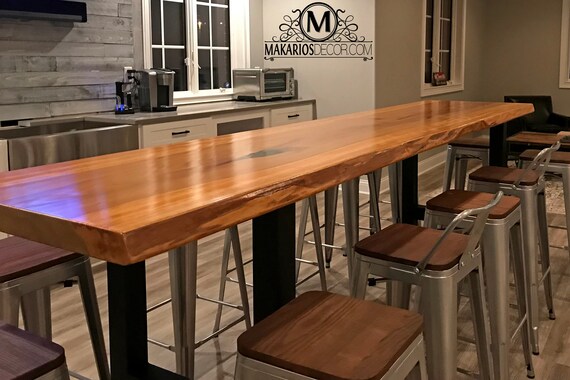 Home Bar Table Live Edge Sofa Behind Couch Home Bar Table Live Edge Sofa, Pub Table Behind Sofa