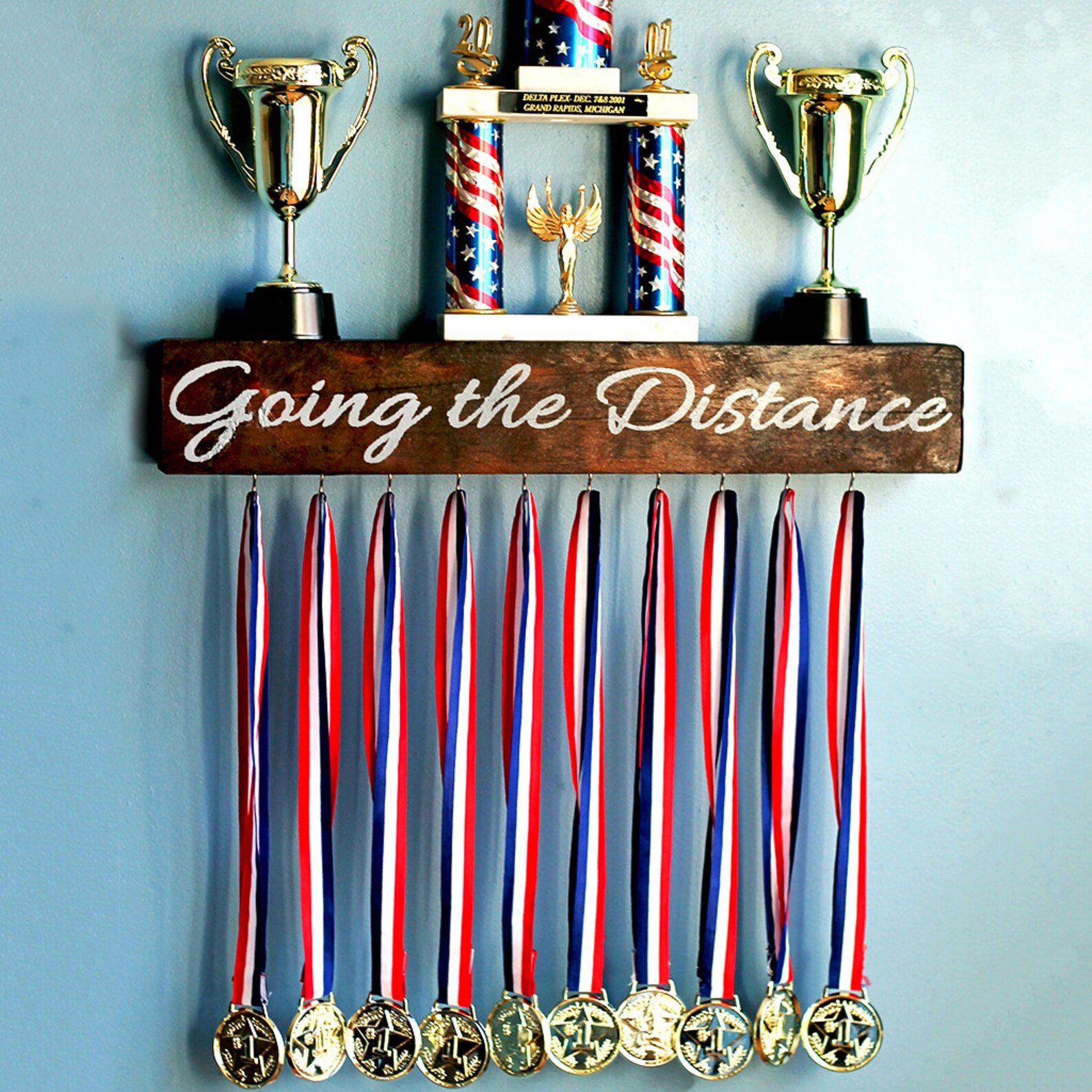 Trophy Shelf.trophy Display.trophy Case.wood Shelf.medal Etsy