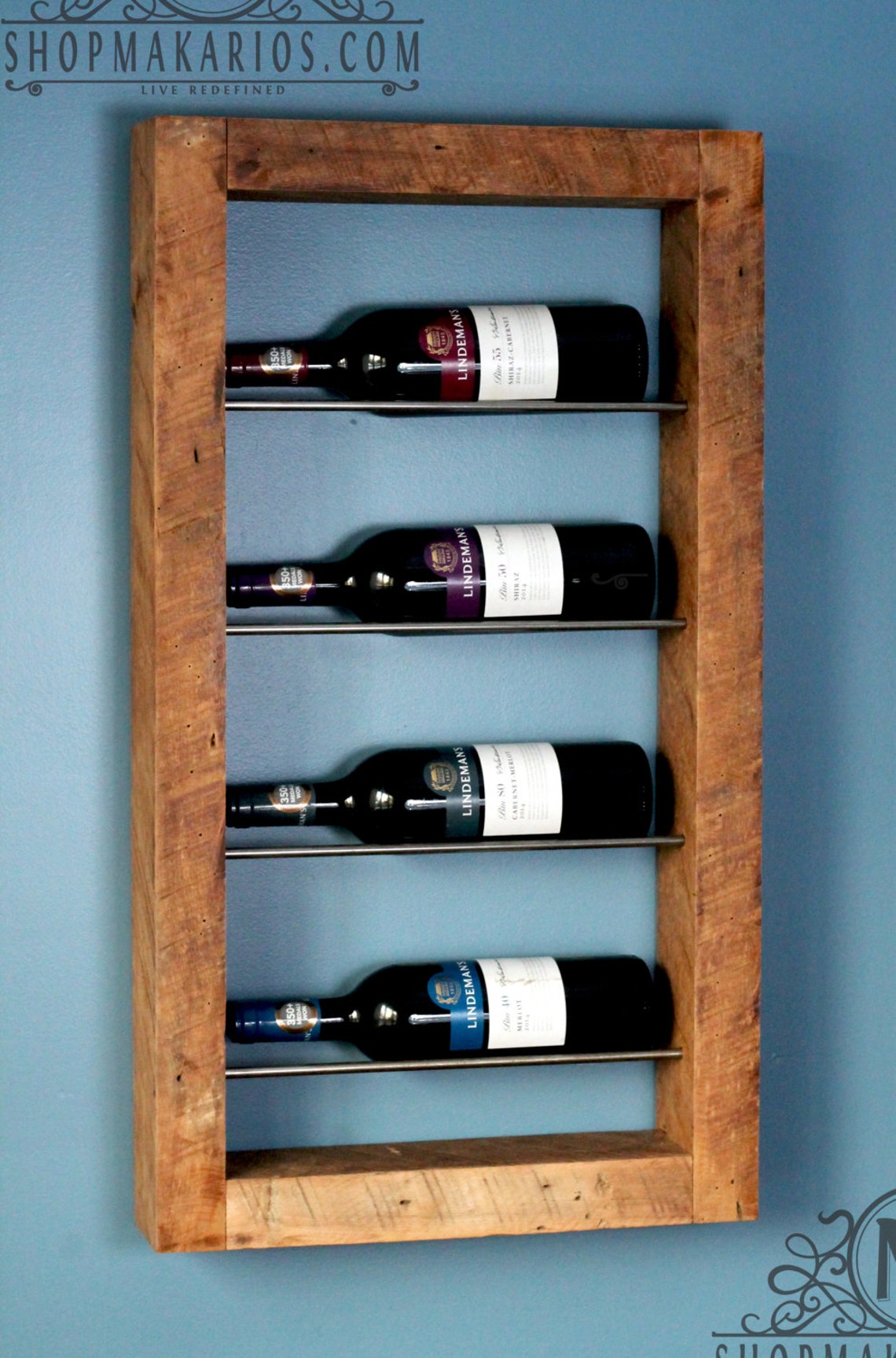 Wine Rack.wall Wine Rack.rustic Wine Rack.wood Wine Rack.metal Etsy