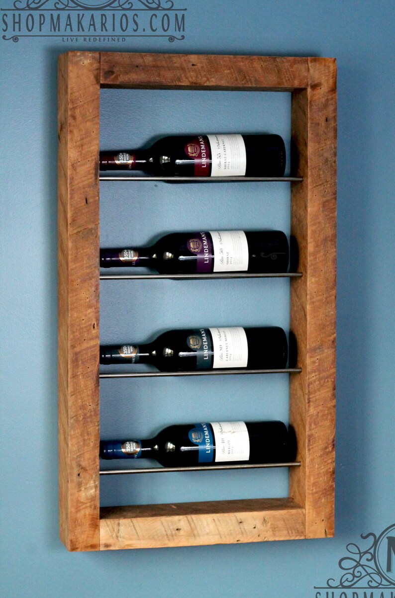 Wine Rack.wall Wine Rack.rustic Wine Rack.wood Wine Rack.metal Etsy